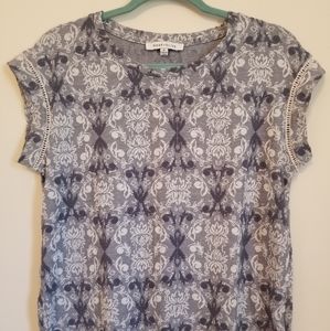 Rose and olive cotton tshirt